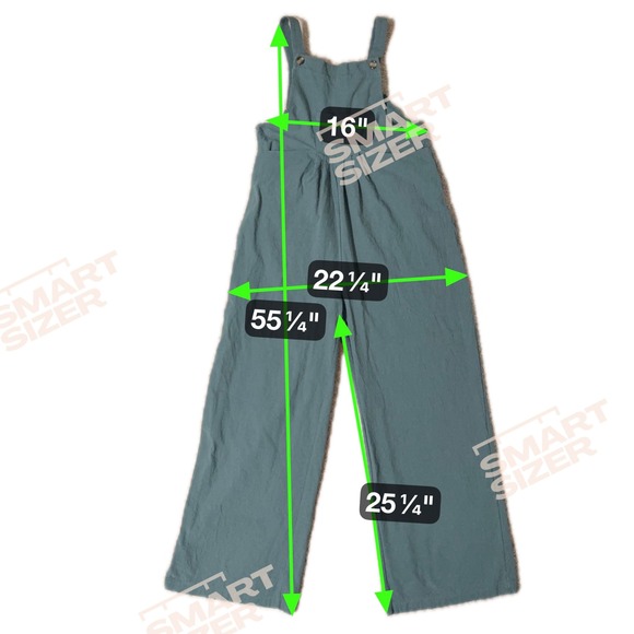 Womens Solid Color Wide Leg Jumpsuit Overalls Lt. Green Size Small Linen/Cotton - Picture 13 of 13